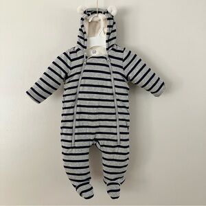 6-12m Baby Gap Faux Fur Lined Jersey Hooded Bunting